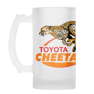 CHEETAHS Rugby Frosted Glass Beer Mug
