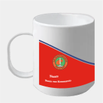 Voortrekker Vrystaat white polymer red mug left personalised