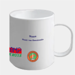 Voortrekker Vrystaat Kamp Avontuur white polymer mug right personalised