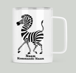 Voortrekker Vrystaat Kamp Klitsgras white Metal mug right personalised